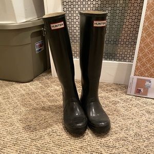 Black Glossy Hunter Boots